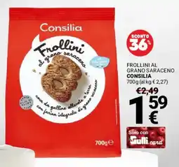 Supermercati Gulliver Frollini al grano saraceno Consilia offerta