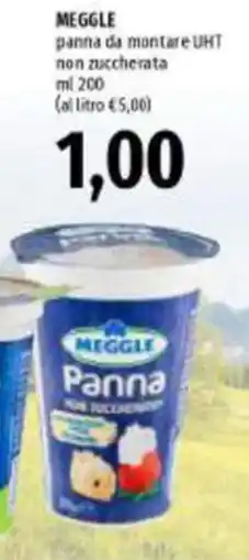 Emi Supermercati Meggle panna da montare UHT non zuccherata offerta