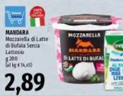 Emi Supermercati Mozzarella di Latte di Bufala Senza Lattosio offerta