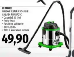 Emi Supermercati Ribimex bidone aspira solidi e liquidi offerta