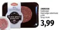 Emi Supermercati Ambrosini hamburger black angus americano offerta