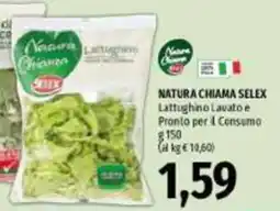 Emi Supermercati Natura Chiama Selex Lattughino Lavato e Pronto per il Consumo offerta