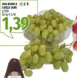 Emi Supermercati Uva bianca senza semi offerta