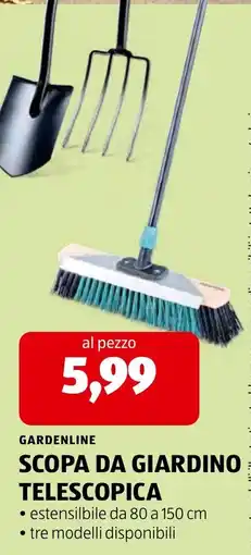 ALDI Gardenline scopa da giardino telescopica offerta