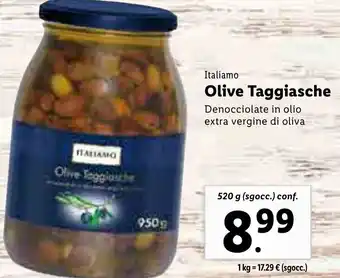 Lidl Italiamo Olive Taggiasche 520g offerta
