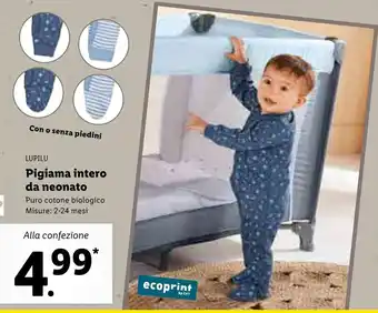 Lidl Lupilu Pigiama intero da neonato offerta