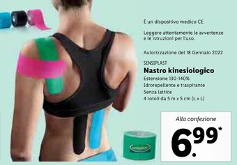 Lidl Sensiplast Nastro kinesiologico offerta