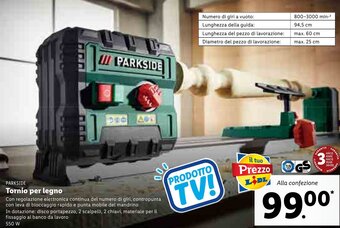 Lidl Parkside Tornio per legno offerta