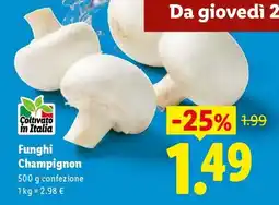 Lidl Funghi Champignon offerta