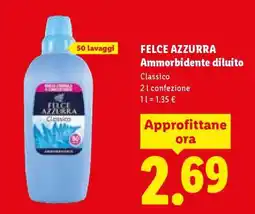 Lidl Felce Azzurra Ammorbidente diluito offerta