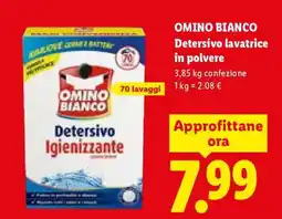 Lidl OMINO BIANCO Detersivo lavatrice in polvere offerta