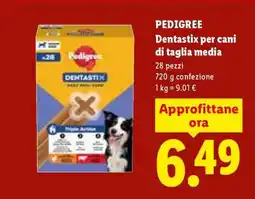 Lidl PEDIGREE Dentastix per cani di taglia media offerta