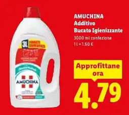 Lidl AMUCHINA ADDITIVO BUCATO IGIENIZZANTE offerta