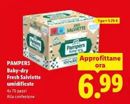 Lidl PAMPERS Baby-dry Fresh Salviette umidificate offerta