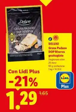 Lidl DELUXE Grana Padano DOP Riserva grattugiato offerta