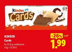 Lidl Kinder Cards offerta