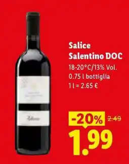 Lidl Salice Salentino DOC offerta