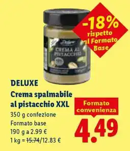 Lidl Deluxe Crema spalmabile al pistacchio XXL offerta