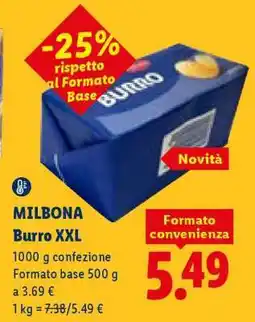 Lidl MILBONA Burro XXL offerta