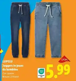 Lidl Lupilu Joggers in jeans da bambino offerta
