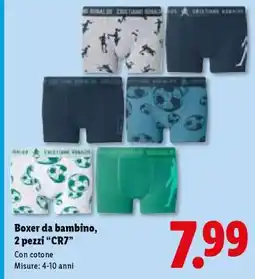 Lidl Boxer da bambino, 2 pezzi “CR7” offerta