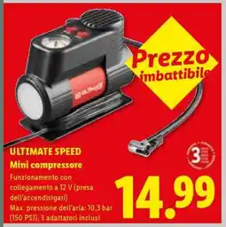 Lidl ULTIMATE SPEED Mini compressore offerta