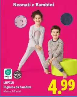Lidl Lupilu Pigiama da bambini offerta