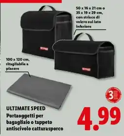 Lidl ULTIMATE SPEED Portaoggetti per bagagliaio o tappeto antiscivolo catturasporco offerta