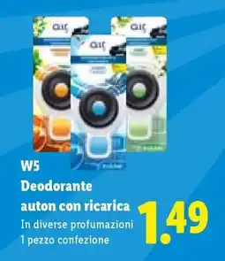 Lidl W5 Deodorante auton con ricarica offerta