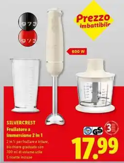 Lidl SILVERCREST Frullatore a immersione 2 in 1 offerta
