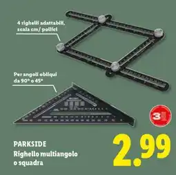 Lidl PARKSIDE Righello multiangolo o squadra offerta