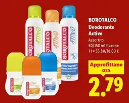 Lidl Borotalco Deodorante Active offerta