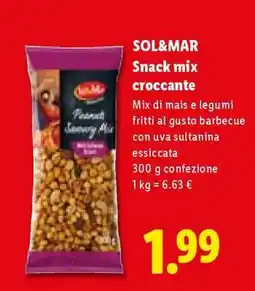 Lidl SOL&MAR Snack mix croccante offerta