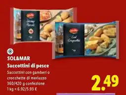 Lidl SOL&MAR Saccottini di pesce offerta