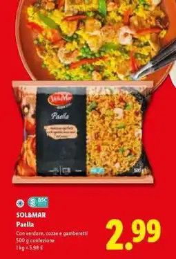 Lidl SOL&MAR Paella offerta