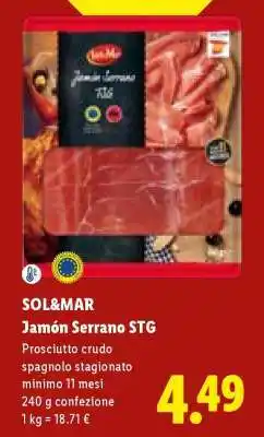 Lidl Sol&Mar Jamón Serrano STG offerta