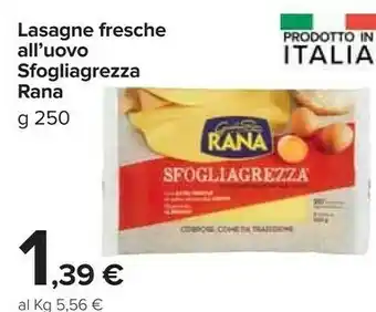Carrefour Lasagne fresche all'uovo sfogliagrezza offerta