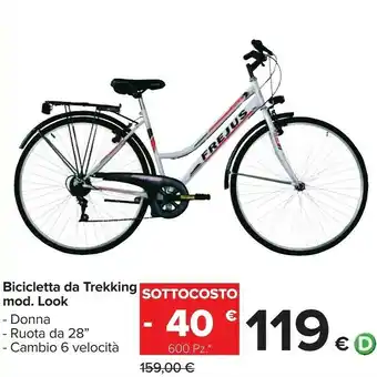 Carrefour Bicicletta da trekking modeli look 28'' offerta