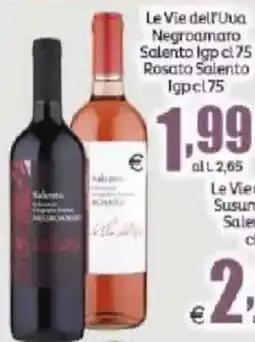 Elite Le Vie dell'Uva Negroamaro Salento Igp/ Rosato Salento Igp offerta