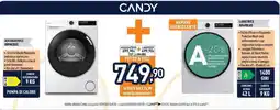 Unieuro Candy Asciugatrice BRN92BXS + Candy Lavatrice BR41BLS offerta