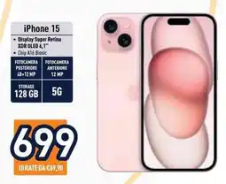Unieuro iPhone 15 offerta