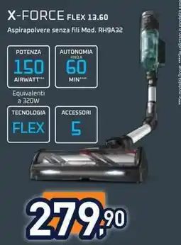 Unieuro Rowenta X-Force Flex 13.60 aspirapolvere senza fili offerta