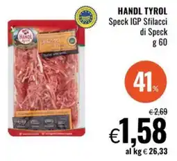 Famila Market Handl Tyrol Speck IGP Sfilacci di Speck offerta