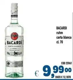 Del Prete Distribuzioni Bacardi ruhm carta blanca offerta