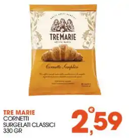 Rosa Cash Tre Marie cornetti surgelati classici offerta