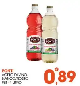 Rosa Cash Ponti aceto di vino bianco/rosso offerta