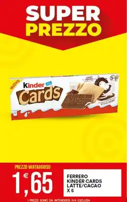 Vantaggio Cash&Carry Ferrero Kinder Cards offerta