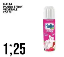 Vantaggio Cash&Carry Halta panna spray vegetale offerta