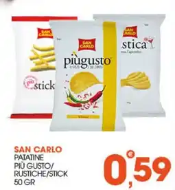 Rosa Cash San Carlo patatine più gusto/rustiche/stick offerta