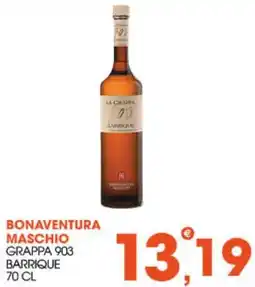 Rosa Cash Bonaventura Maschio Grappa 903 Barrique offerta